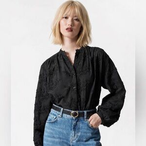 & Other Stories Black Button Down Shirt 100% Cotton